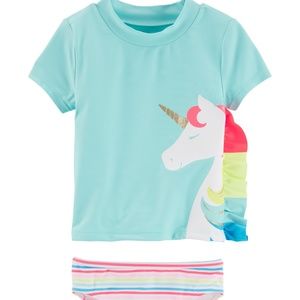 Carter's Unicorn 2-Piece Rashguard Set (Swimsuit)